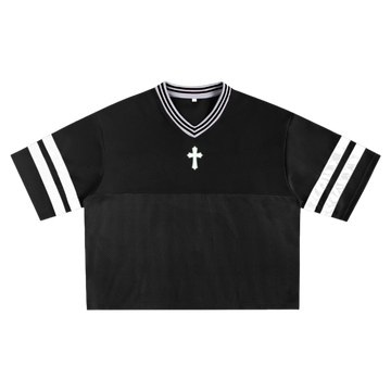 Taped Mesh Boxy T-shirt