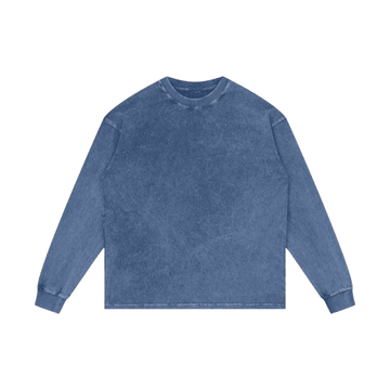 Acid Wash Oversize Long Sleeve T-Shirt - 250 GSM